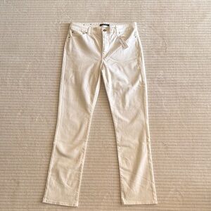 White  Straight-Leg Jeans